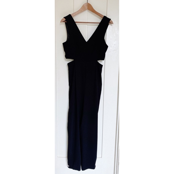 ZARA Cut Out Black Sleeveless Jumpsuit - Size Small - Picture 3 of 7